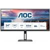 AOC V5 U34V5C/BK Monitor PC 86,4 cm (34") 3440 x 1440 Pixel UltraWide Quad HD LC