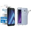 NOVAGO [Pack] Compatibile con Samsung A5 2017 Custodia Trasparente + 2 Protezioni dello Schermo