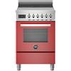 Ⓜ️🔵🔵🔵 BERTAZZONI PRO64I1EROT - Piano cottura a induzione, 4 fuochi, Serie Professional, Rosso, Forno elettrico, 60 cm