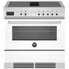 Ⓜ️🔵🔵🔵 BERTAZZONI PROCH94I1EBIT - Piano cottura a induzione, Cappa Integrata, Cucina Air-Tec, 4 Zone, Serie Professional, Bianco, Forno elettrico, 90 cm