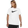 NIKE M NSW Tee Icon Swoosh, T-Shirt Uomo, White/(Black), Small