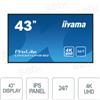 IIYAMA LH4341UHS-B2 - Monitor Prolite 43 Pollici UHD 4K Display IPS Professionale - LAN - 24/7 - Lettore Multimediale IIYAMA
