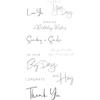 Sizzix Set di 14 timbri trasparenti Daily Sentiments #2 di Lisa Jones