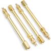 DEANKEJI 4 Pezzi Prolunga Valvola Pneumatici, Brass Tubo Prolunghe Valvole, 10cm Prolunga Valvola Adattatore, Adatto per Moto, Biciclette, Auto, Scooter Elettrici