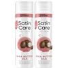 FEI FAN Gel Per Depilazione, SATIN CARE, Al Burro Di Karitè, Progettato Appositamente Per La Pelle Secca, Lasciando La Pelle Morbida, Liscia e Levigata Ogni Volta Che Ci Si Depila 200ml (2 Bombolette)