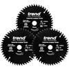 Trend CraftPro Lame per Sega TCT con Rivestimento Antiaderente in PTFE, Diametro 165mm, Foro 20mm, 48 Denti, Spessore 2,2mm, Pacco da 3, CSB/165/3PKAP