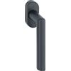 HOPPE 12034083 - Maniglia per finestra Amsterdam, perno quadrato, 7 x 32 mm, perno 7 x 32 mm, in acciaio inox nero opaco