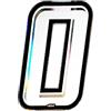 4R Quattroerre.it 13250 Numero Racing 0, Bianco