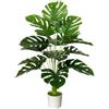 AIVORIUY Pianta Artificiale Grandi Piante Finta da Interno Esterno, Alberi Finte in Plastica Vaso Decorativa per Soggiorno Camera da Letto Cucina Balcone Ufficio Casa (75cm Grande Monstera Verde)