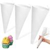 HIKPACKER 3 Pezzi sac a Poche Professionali e Riutilizzabili, 40/35/30cm Sacca a Poche per Dolci Professionale, Bianco Sacchetti Pasticceria in Cotone, per Bigné di Cottura DIY Pasticcini Crema al Cioccolato