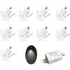 kpslucerna Faretto LED piccolo 9PCS 12V 1W da incasso luce cella per cucina, scale, armadio, corridoio, illuminazione fai da te Vetrina luce da incasso IP65 CE ROHS (Bianco Bianco freddo, 30°)