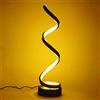 Elinkume Lampada da tavolo dimmerabile da scrivania a spirale a LED, 12 W, bianco caldo, protezione degli occhi, nero, lampada da comodino, illuminazione interna