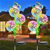 Fohil Lampade Solari da Giardino, 2 Pezzi Luci Solari LED Farfalla Fiore, 2 Modalità di Illuminazione, Luce Solare LED Esterno Impermeabile Decorazioni per Prato, Giardino, Natalizie