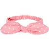 styleBREAKER Fascia per capelli da donna in fantasia a pois, pieghevole con fiocco e fascia elastica, fascia per fronte, fascia per capelli, Pinup, Rockabilly 04026036, colore:Albicocca-Bianco