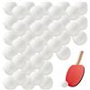 NyxSeat 40 palline da ping pong bianche, in plastica, senza cuciture, per sport, giochi, feste, piscine, adatte per adulti e principianti