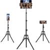 Karoten Supporto Treppiede Tablet 360° Regolabile - Fino a 160cm/65 Pollici, Compatibile con 4.7-13.5 Pollici iPad Pro/Mini/Samsung Galaxy Tab, Supporto iPad Portatile