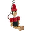 GICO Pinocchio Portachiavi in Legno, Lunghezza: 10 cm-Made in Italy - 9029