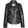 House Of Leather Donna Vero Pelle Blazer Giacca Classico Pulsante su Stile Gracie Nero (Small)