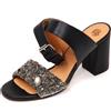 MALIPARMI D0690 sandalo donna MALIPARMI CONFUSED SEQUIN scarpe perline nero shoe woman