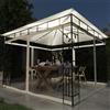 vidaXL Gazebo con Zanzariera Luci LED 4x3x2,73 m Grigio Talpa vidaXL