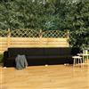 vidaXL Set Divani da Giardino 4 pz con Cuscini in Polyrattan Nero Salotto vidaXL