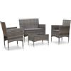 vidaXL Set Divani da Giardino 4 pz con Cuscini in Polyrattan Grigio Salotto vidaXL