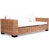 vidaXL 2x Divani con Cuscini in Rattan Naturale Sofa Decoro Arredo Salotto vidaXL