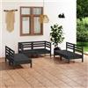 vidaXL Set Divani da Giardino 6 pz Bianco in Legno Massello di Pino vidaXL