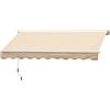 Outsunny Tenda da Sole Avvolgibile a Caduta Manuale, 3x2.5m Beige