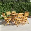 vidaXL Sedie da Giardino Pieghevoli 6pz 47x62x90cm Legno Massello Teak vidaXL