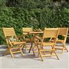 vidaXL Sedie da Giardino Pieghevoli 6pz 47x62x90cm Legno Massello Teak vidaXL