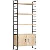 Keter Libreria a 4 Livelli 80x30x180cm Legno Massello di Mango Scaffali Libri vidaXL