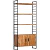 Keter Libreria a 4 Livelli 80x30x180cm Legno Massello di Mango Scaffali Libri vidaXL