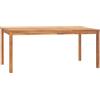 vidaXL Tavolo da Pranzo da Giardino 160x80x77 cm in Massello di Teak vidaXL