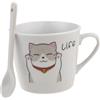 lachineuse Tazza per gatti Happy - Cat Brass Leves - Collezione Life - Capacità: