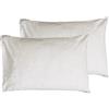 Sensei La Maison du Coton Set di 2 Copri-Cuscini in Cotone 160 gr/m2, Bianco, 50x70