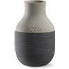 HAK Kähler Kähler Omaggio Circulare 690148 - Vaso in materiale residuo di produzione precedente, riciclato, colore: grigio antracite, altezza: 12,5 cm