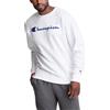 Champion Felpa con Cappuccio in Pile Powerblend con Grafica, Bianco, M Uomo