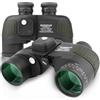 BOSSDUN 10x50 Binocolo Marino per Adulti, Binocoli Militare Impermeabile con Bussola Telemetro BAK4 Prisma Lente FMC Antiappannamento per la Navigazione Birdwatching Caccia (G)