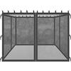 Coverify Zanzariera di ricambio universale per gazebo, 30 x 3 m, zanzariera per pergolato da esterni, 4 pannelli per pareti con cerniera (solo rete Mosquito, nero)
