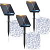 FIFlying Luci Solari Esterno【3 Pacchi】12+2M 120LED Luci Solari da Giardino IP65 Impermeabili Bianco Freddo 8 Modalità Catena Luci Solari Esterno Decorative Giardino Albero Patio Terrazze Matrimonio Festa