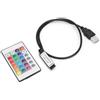 FTVOGUE 24 tasti RGB LED Light Strip Telecomando wireless Telecomando USB 6A Light Strip 5-24V(Line length 0.5 m)