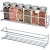 DecorDwell Portaspezia Set 2 portaspezia Adesivo Mensola Da Cucina Parete Mensole Appoggio Doccia Argento