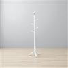 LIBEROSHOPPING Appendiabiti da terra in legno con 9 ganci base tre piedi altezza 180 cm Bianco