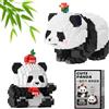 Hpbaggy Panda Mini Building Blocks Set,Set di Mattoncini da Costruzione 2 In 1,Panda Cute Animals Building Set,Panda Mini Mattoncini da Costruzione,Panda Micro Building Blocks Vestito per bambini 3 + anni