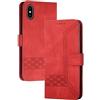 mvced flip cover compatibile per iPhone XS Max (6.5 pollici),Premium Pelle PU Custodia Caso Supporto Stand Slot,Rosso
