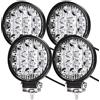 Kraumi Faro da Lavoro, 4 X 42W Tondo Fari Led 12V 24V Fari di Profondità Impermeabile IP67 Luci di Lavoro Fuoristrada per Moto Auto ATV SUV Trattore, 6500K(4 pezzi)