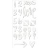 We R Memory Keepers Love Notes - Confezione da 22 Forme acriliche