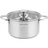 FLORINA Pentola Induzione in Acciaio Inox (3,5 l) I 20 cm di Diametro I Pentola Risparmio Energetico FALCON I Coperchio in Vetro I Scala di Misurazione I Ideale per Tutti i Tipi di Fornelli