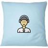 Bona Basics, Federa decorativa per cuscino, decorazione per la casa, per divano, caffetteria, dimensioni: 60 x 60 cm, colore: blu chiaro